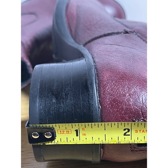 Born Red Leather Ankle Boots With Zip Closure Womens Size 7 US 38 EU - Picture 10 of 13